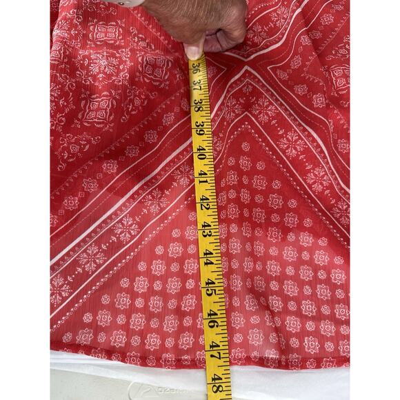 Lane Bryant Plus Sz 18/20 Red Belted Swim Coverup Kimono Beachwear Resortwear - Picture 13 of 16